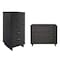 Manhattan Comfort Granville Dark Grey 5-Drawer Tall Dresser and 3-Drawer Standard Dresser, Set of 2 GRAN015 - alternate 10